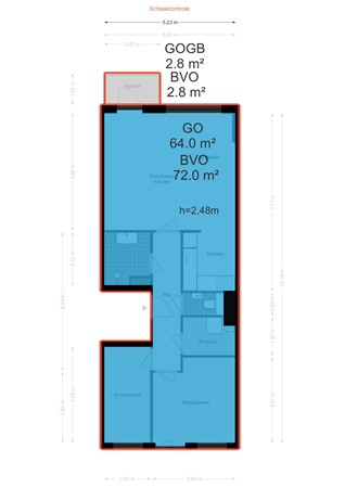 Floor plan - Ruyschstraat 343, 1091 MR Amsterdam 